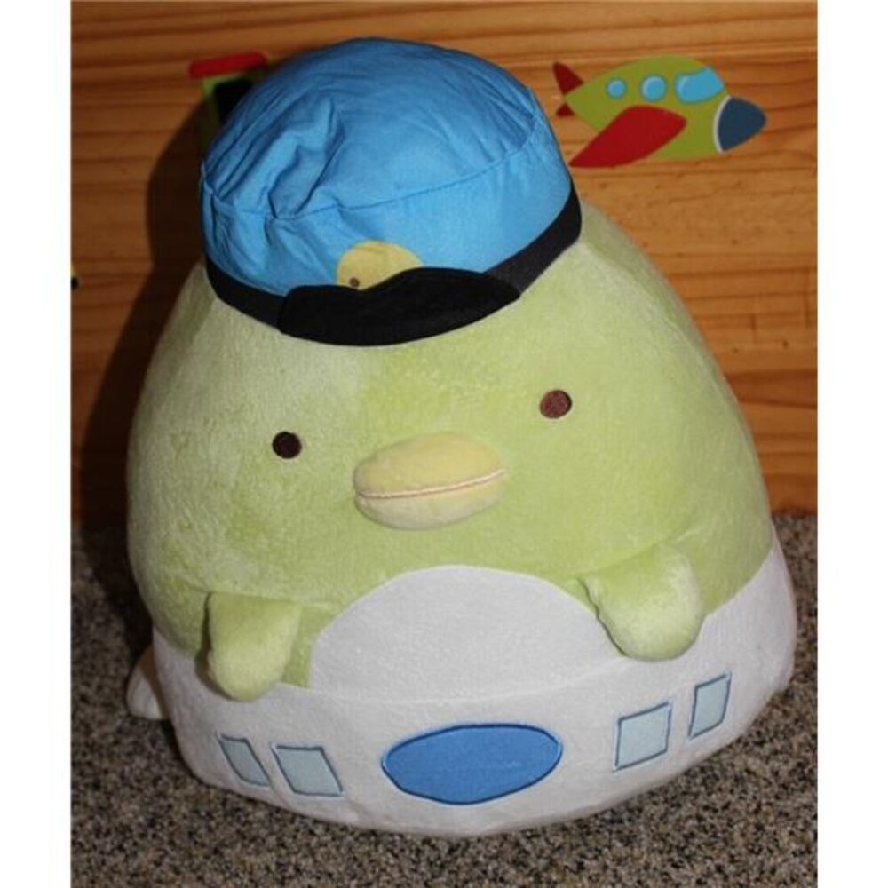 NWT Sumikko Gurashi San-X Penguin Pilot in Plane 16" Plush Stuffed Animal